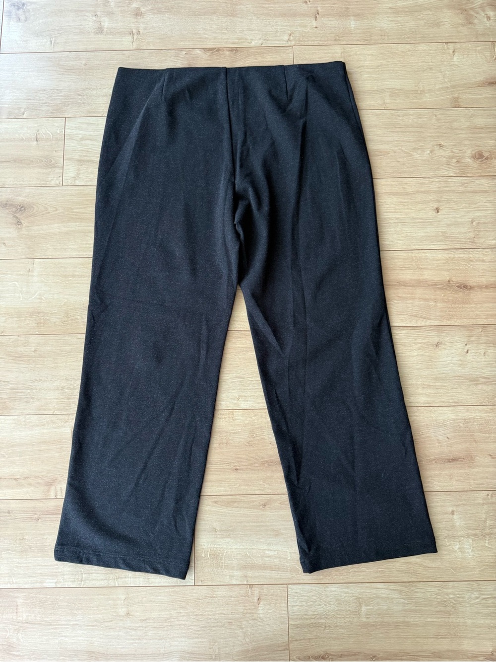 Eileen Fisher Charcoal Wide Leg Pull On Pants XL Stretch Minimalist Chic - Picture 2 of 6